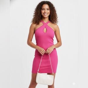 Pink Halter Neck Dress